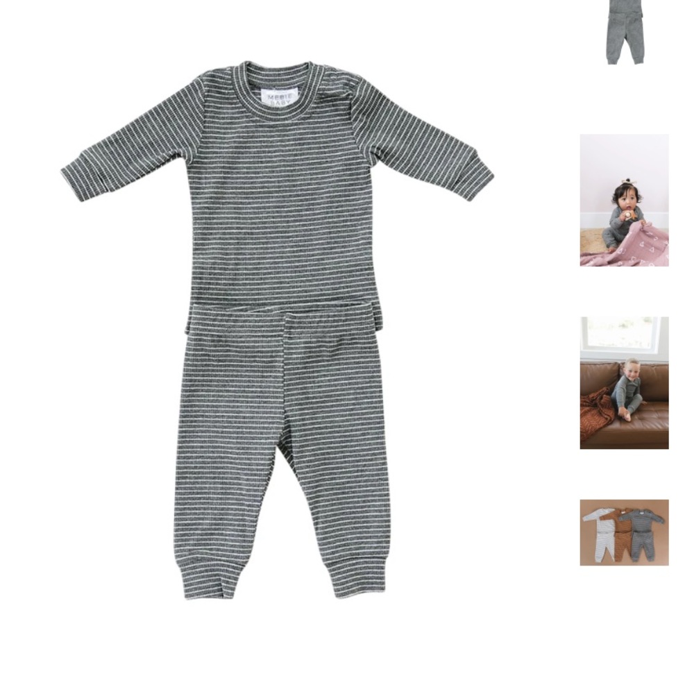 MEBIE BABY RIBBED COTTON SET 18MO